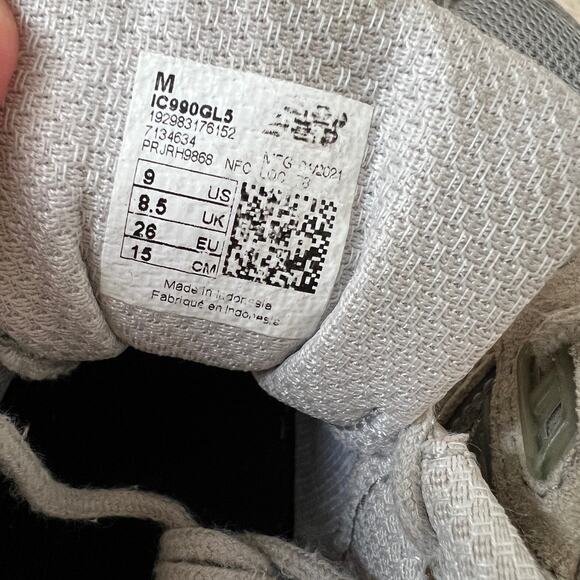 NEW BALANCE 990v5 / 990 Toddler Size 9 US - Picture 12 of 12